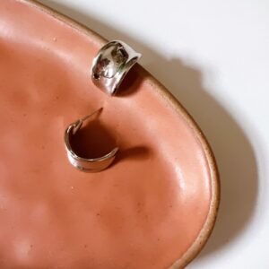 Argola - prateado ondas