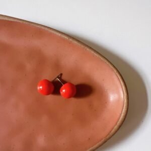 Mini bolinha de resina laranja escuro